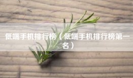 低端手机排行榜（低端手机排行榜第一名）